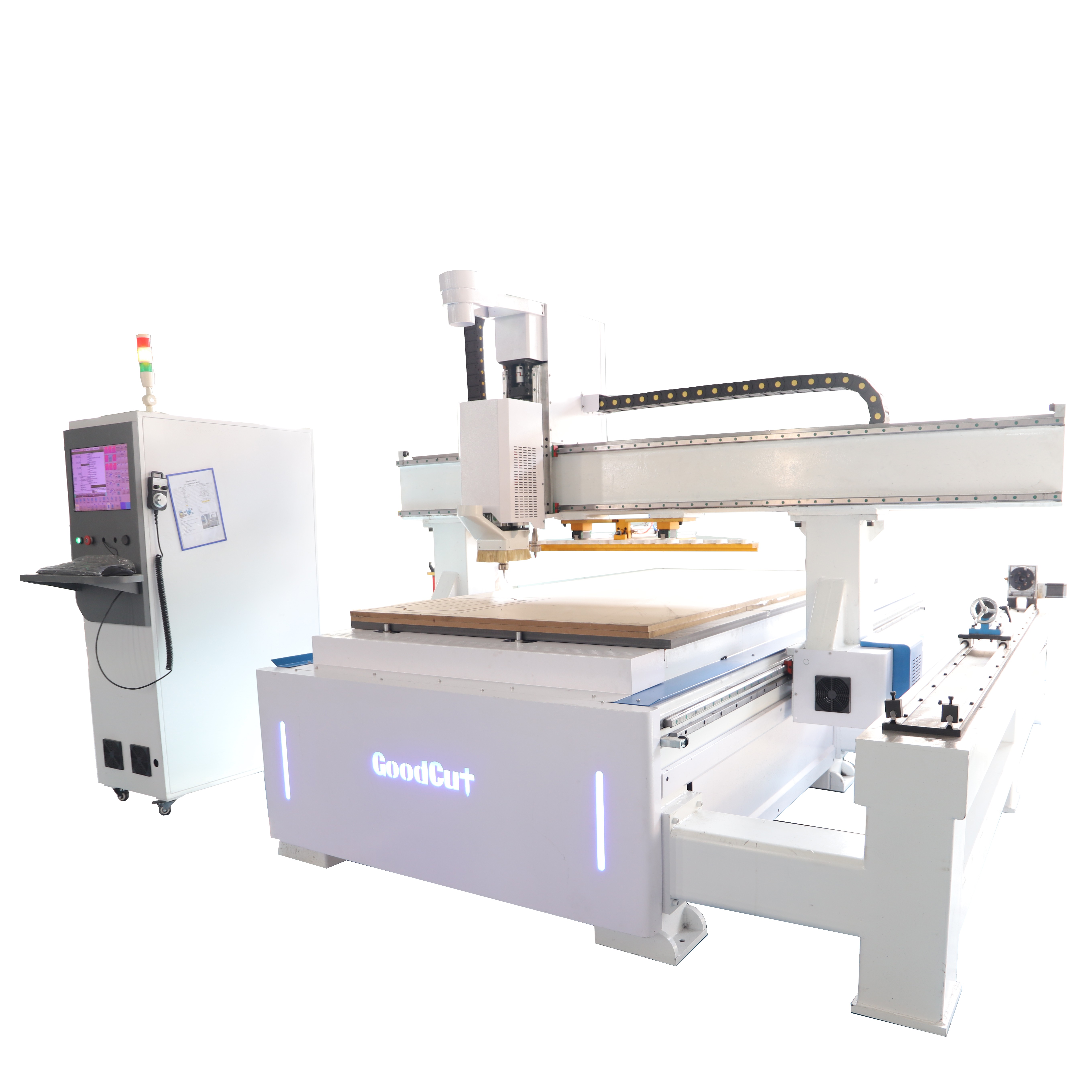 GC1325ATC-R Routeur CNC à changement d'outil automatique linéaire avec dispositif rotatif GC1325ATC-R Routeur CNC à changement d'outil automatique linéaire avec dispositif rotatif