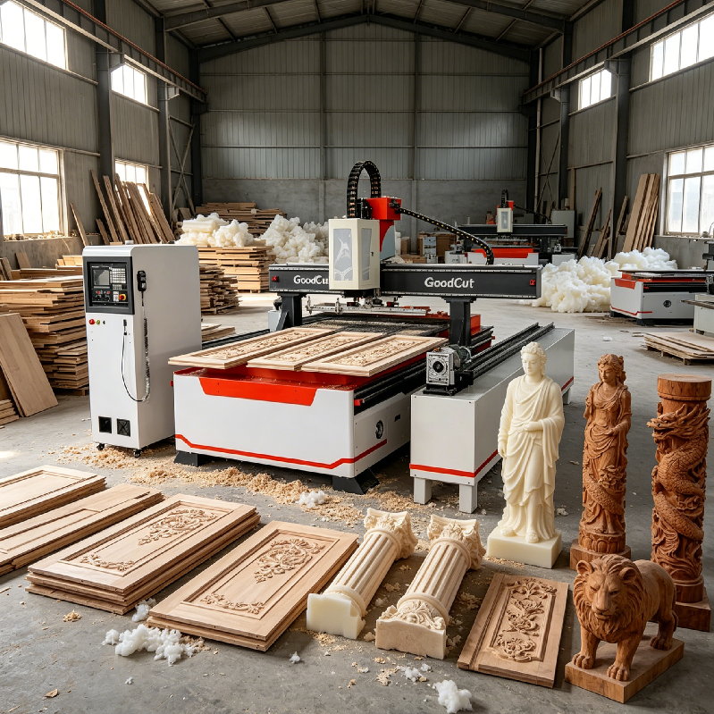 GC1325ATC-R GoodCut Routeur CNC linéaire à changement automatique d’outil avec axe rotatif GC1325A-LR