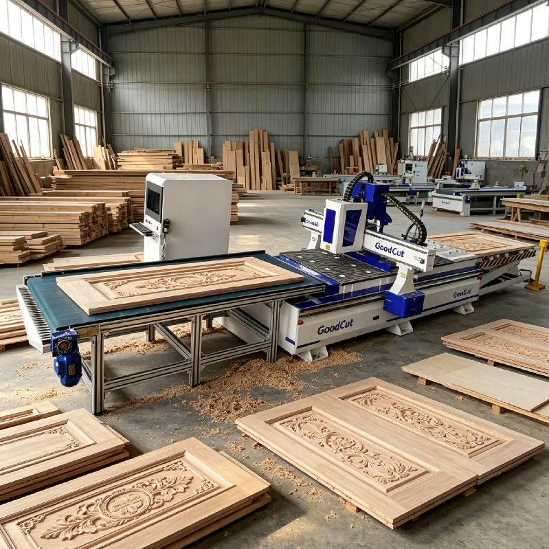 Fraiseuse CNC nesting GC1325AF avec dispositif de chargement et de déchargement automatique pour le travail du bois