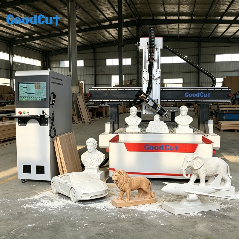 GC1325ATC-4 axes Fraiseuse CNC pour bois ATC linéaire haute précision 4 axes avec broche pivotante à 180 degrés pour le travail du bois GC1325ATC-4 axes Fraiseuse CNC pour bois ATC linéaire haute précision 4 axes avec broche pivotante à 180 degrés pour le travail du bois
