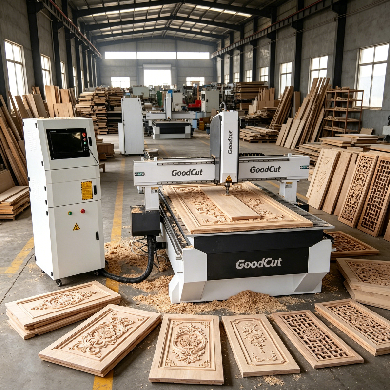 Machine routeur CNC GC1325H 4*8 pieds à bâti robuste avec table à rainures en T