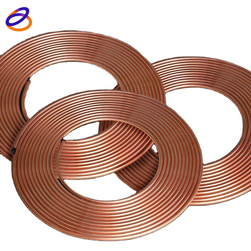 C11000 C12200 Insulated Copper Pipe Straight Brass Tube Pancake Coil Copper Pipe for Air Condition Refrigerator