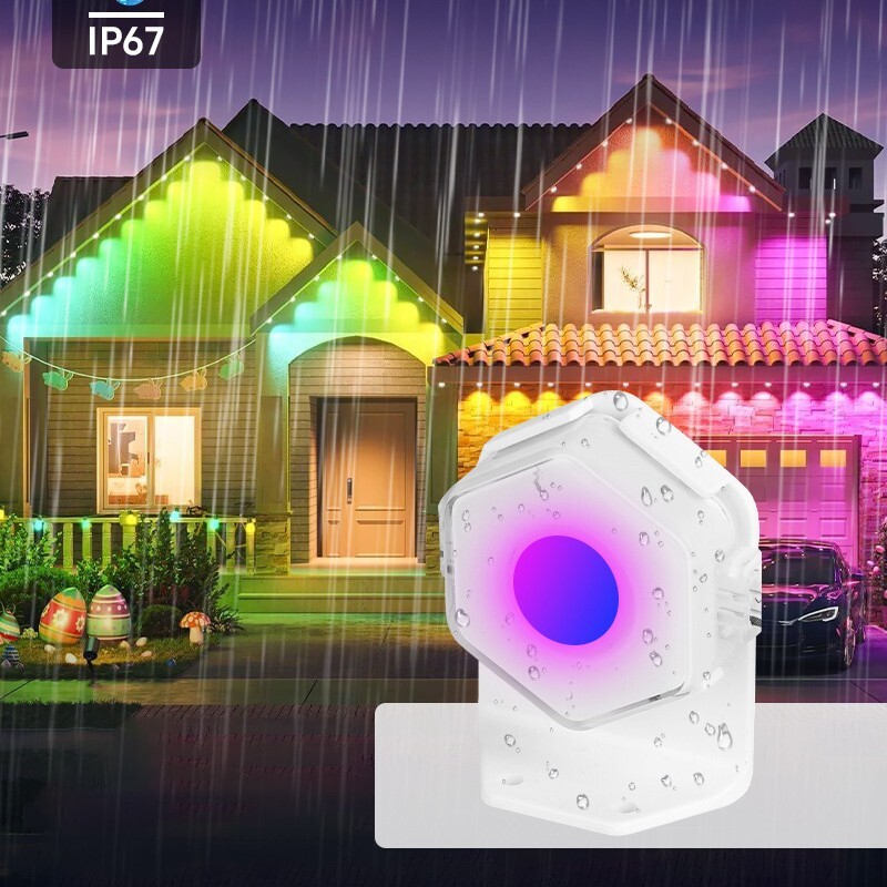 Cross-border hot-selling IP67 patented SURPLIFE.WIFI dual-mode RGB fantasy eaves light/patented eaves light