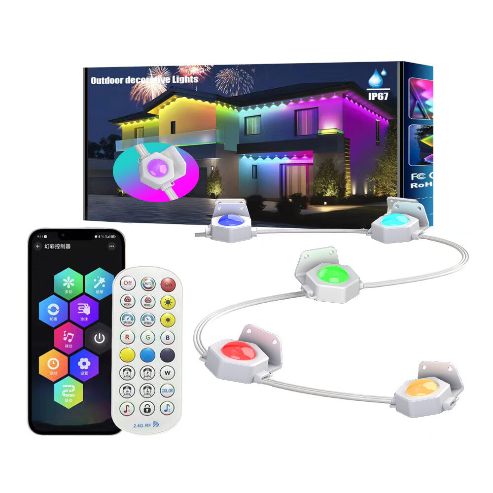 Cross-border popular IP67 eaves light/SURPLIFE.WIFI dual-mode RGB colorful eaves light/outdoor atmosphere light