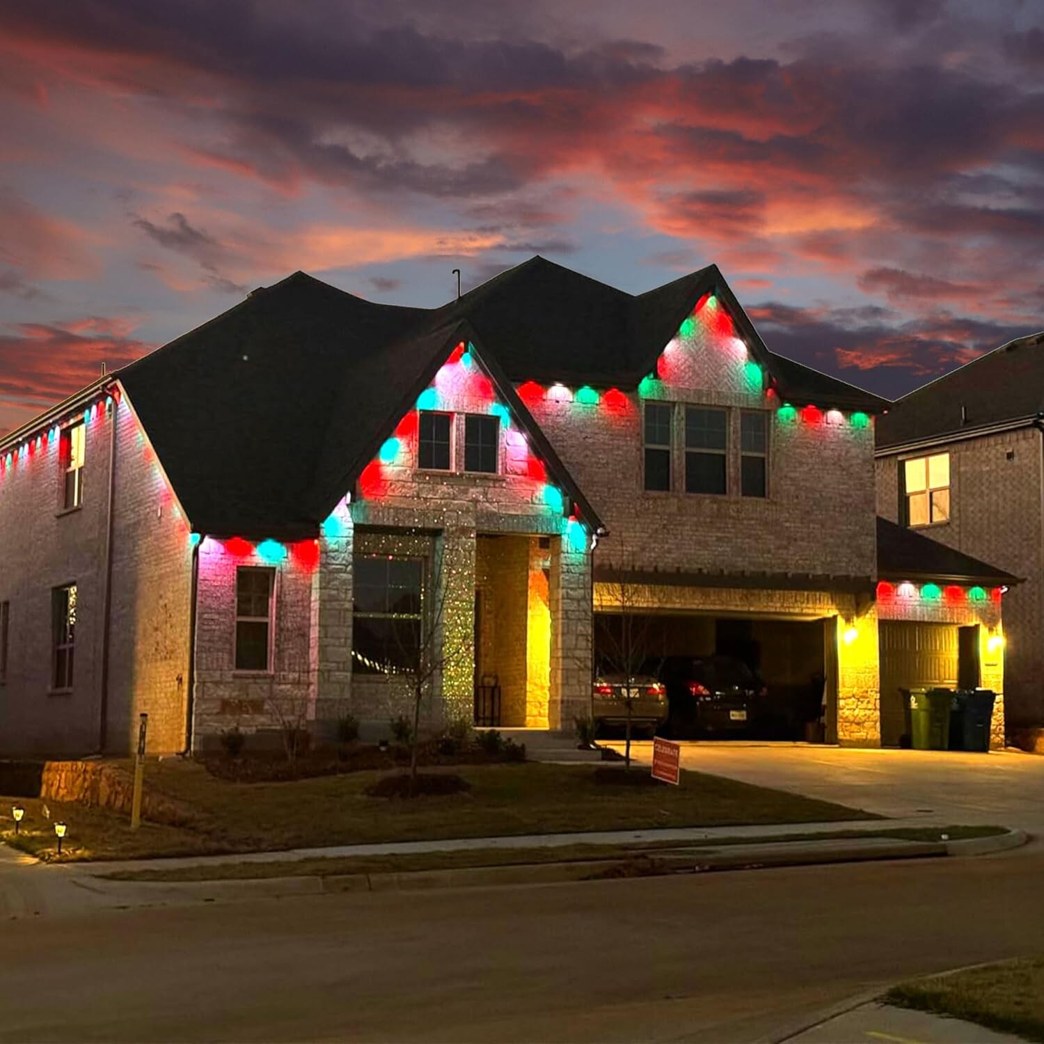 Amazon's hot-selling outdoor graffiti WiFi dual-mode RGB fantasy IP67 eaves light eaves atmosphere light