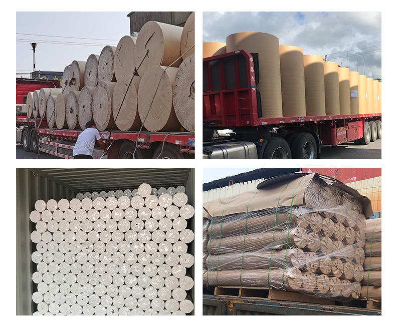 Manufacturers sell white natural color food grade large roll wrapping paper printing coated kraft paper