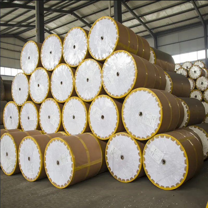 High Quality customize disposable kraft paper takeaway packaging white and brown roll sheet
