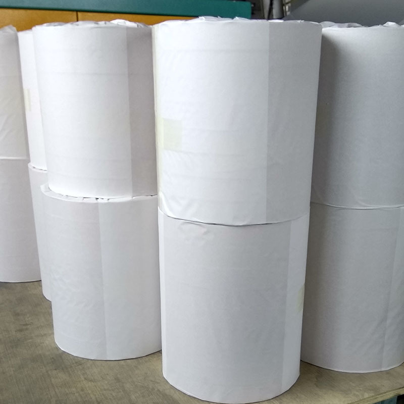 Unprinted coated paper rolls at the sales outlet can be printed in multiple colors to make different