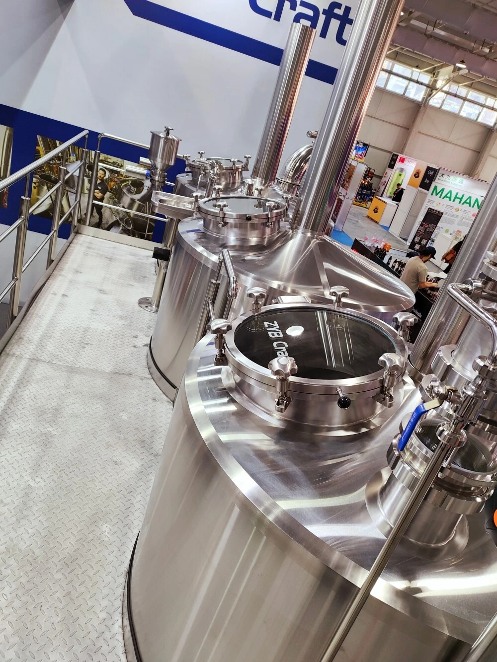1000L 3 Vessel Brewing Equipment Fully Automatic