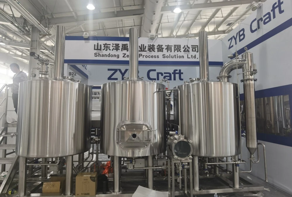 1000L 3 Vessel Brewing Equipment Fully Automatic