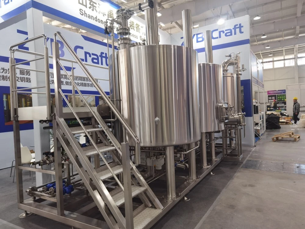 1000L 3 Vessel Brewing Equipment Fully Automatic