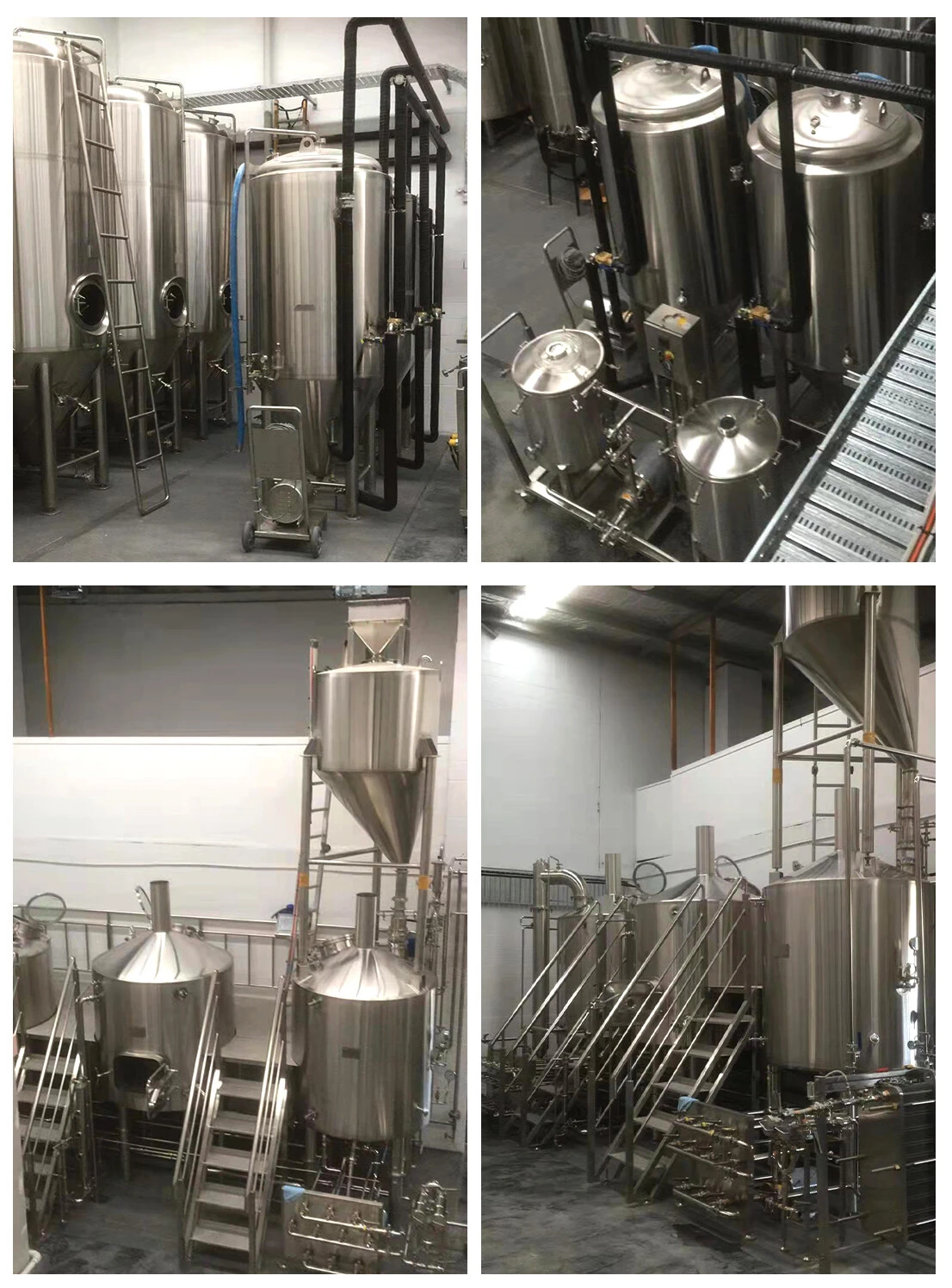 Equipo de elaboración de cerveza de 3 recipientes de 1000L