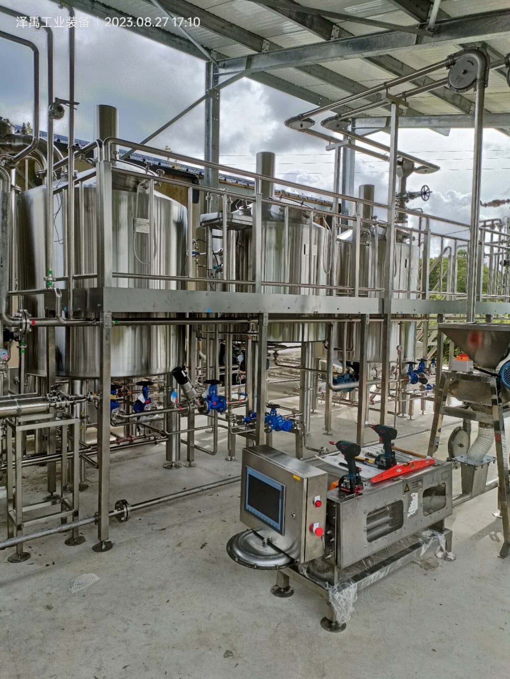 1000L Equipement de brassage de bière semi-automatique contrôlé