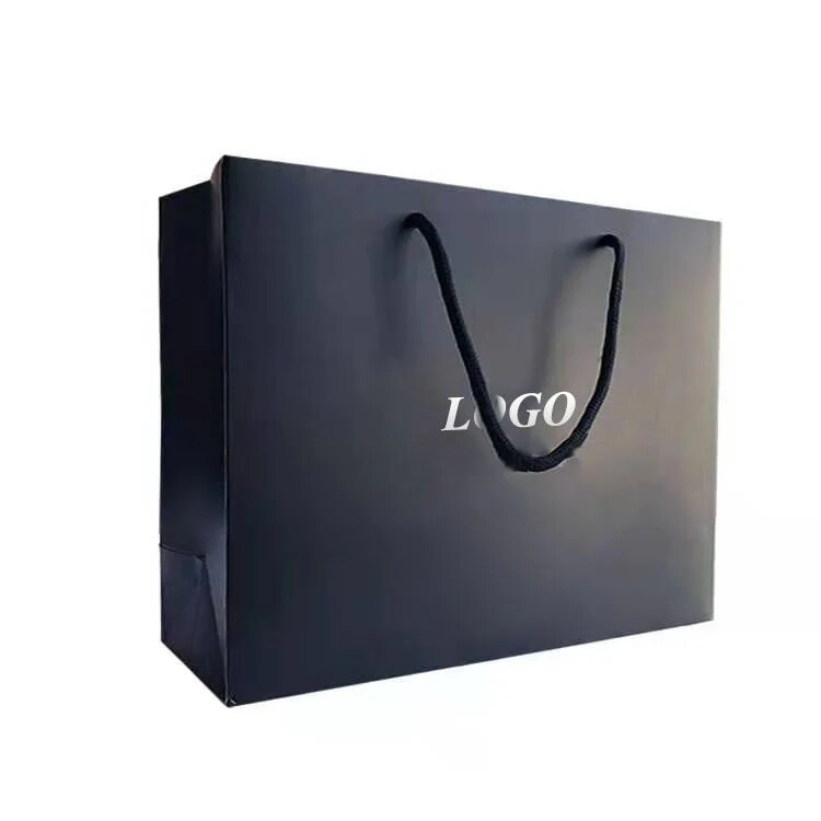 Luxury Boutique Gift Packaging Black Paper Bags