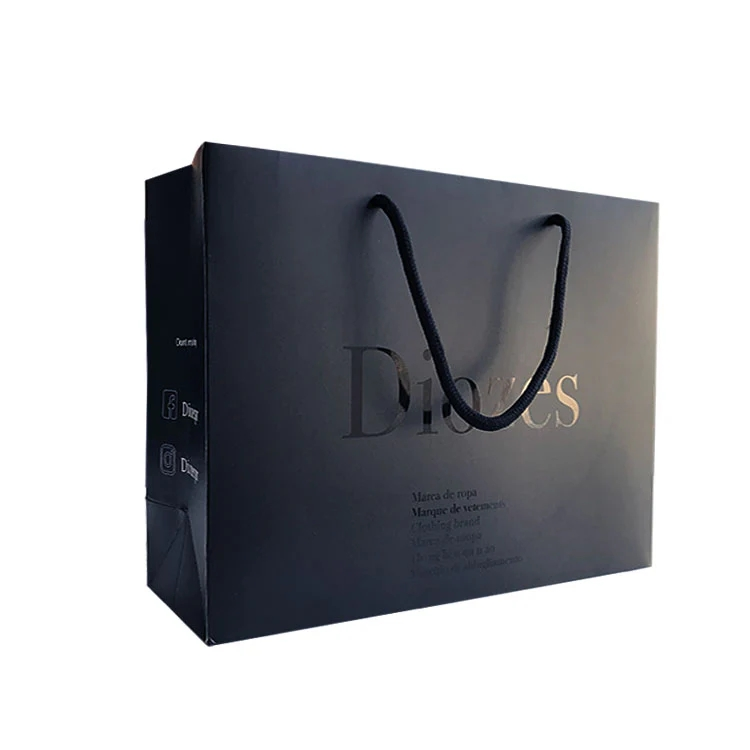Luxury Boutique Gift Packaging Black Paper Bags Luxury Boutique Gift Packaging Black Paper Bags
