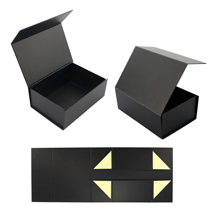 Rigid Paper Cardboard Gift Packaging Magnetic Folding Box