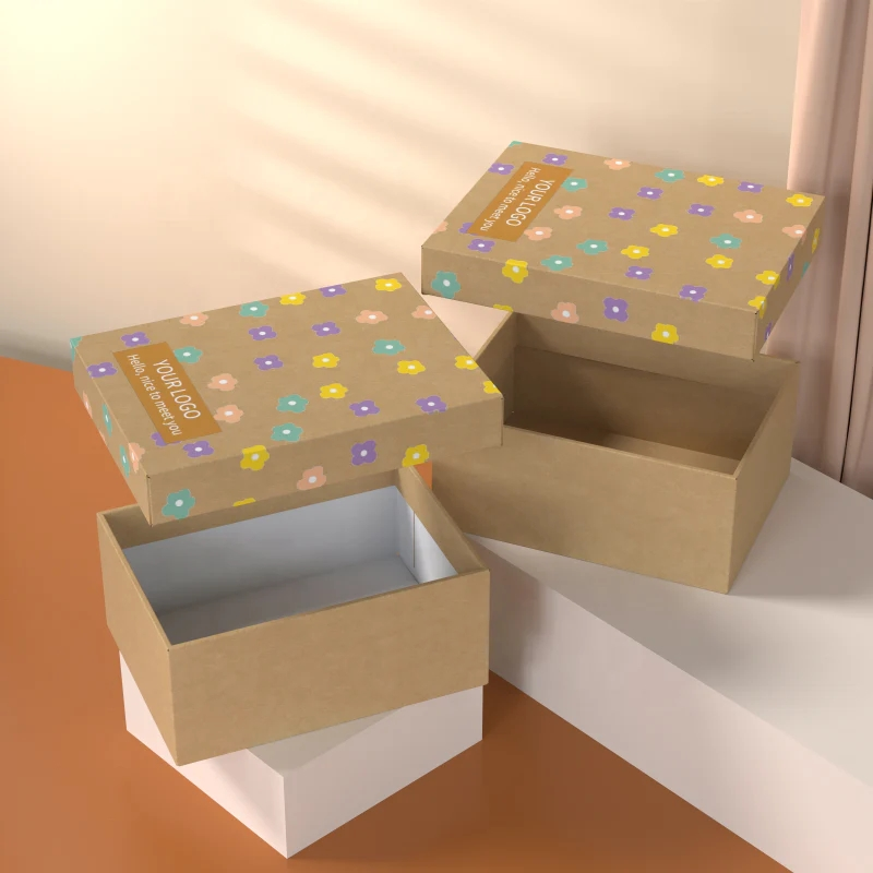 Lid and Base Box For Shoes Clothes and Gifts