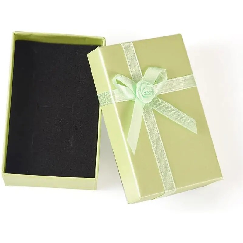 Made by factory rigid high quality jewelry box gift with ribbon Luxury jewelry box custom gift boxes with logo