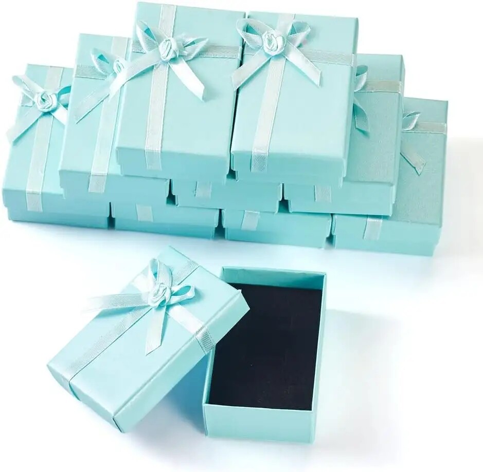 Made by factory rigid high quality jewelry box gift with ribbon Luxury jewelry box custom gift boxes with logo Made by factory rigid high quality jewelry box gift with ribbon Luxury jewelry box custom gift boxes with logo