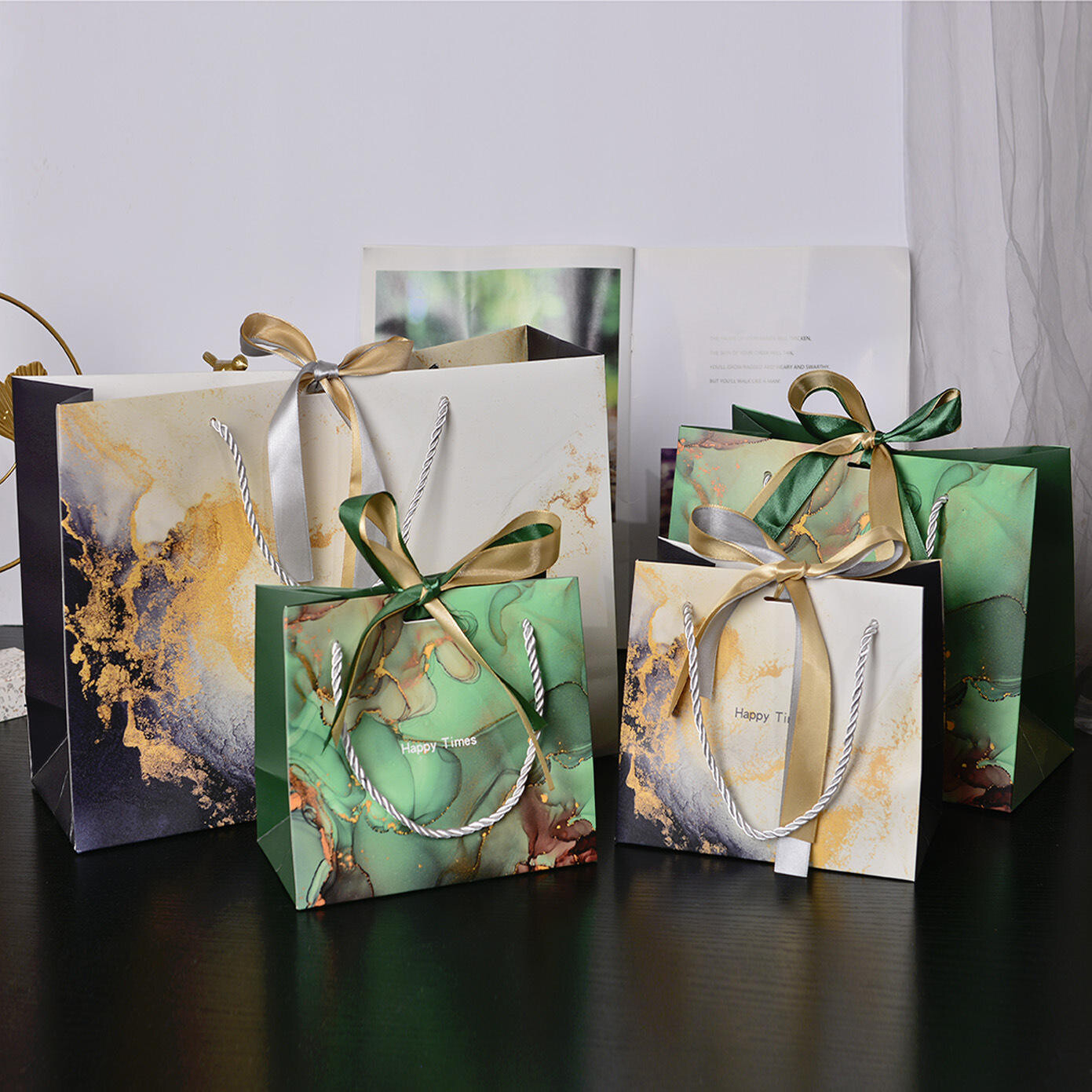 ribbon paper bag