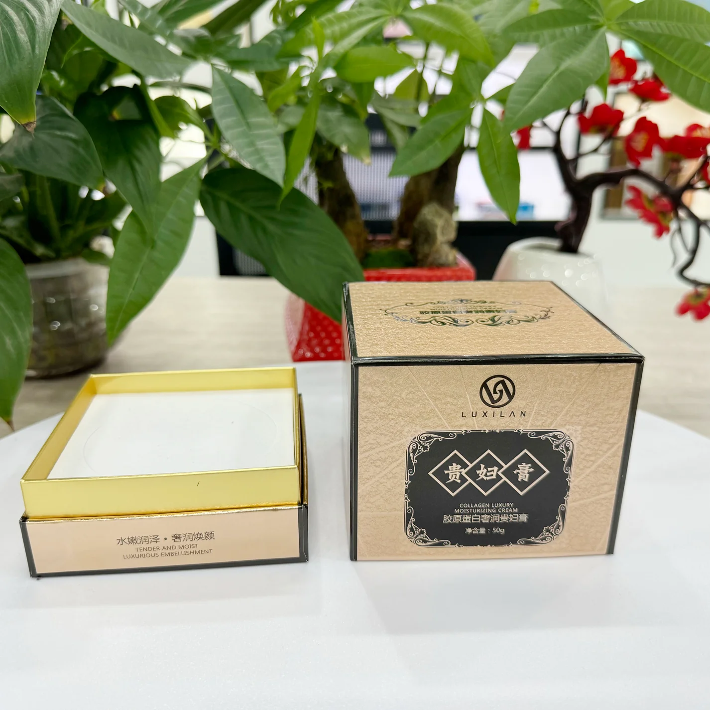 Label Lady's Moisturizer Skin Care Cream Removable Lid Paper Boxes