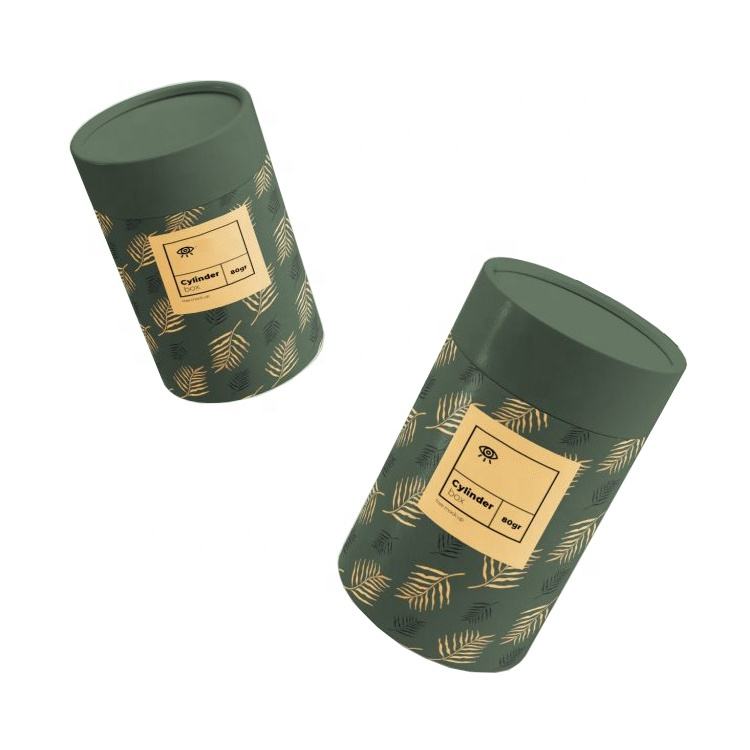 Round Cylinder Paper Kraft Product Box Coffee Bean Tea Packaging Cardboard Tube Box