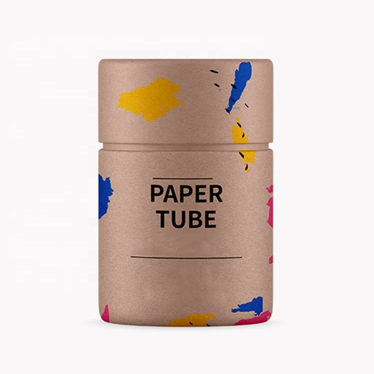 Round Cylinder Paper Kraft Product Box Coffee Bean Tea Packaging Cardboard Tube Box