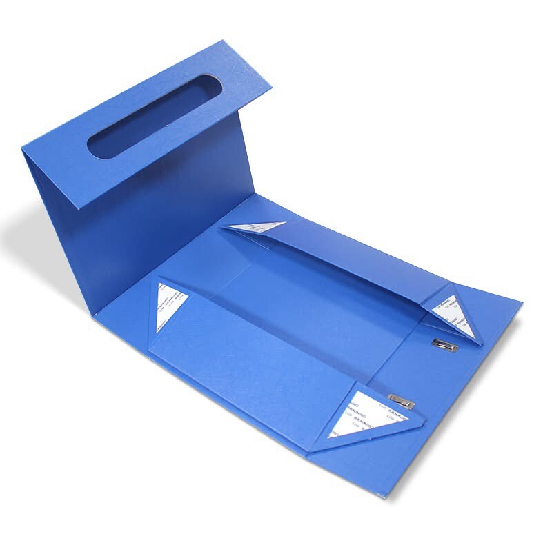 The blue folding box saves transportation space