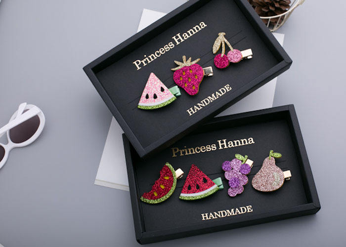 Gold Foil Hair Accessories Clips Hairpins_Packaging Box