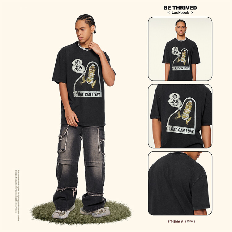 Custom wholesale heavyweight cotton t-shirts