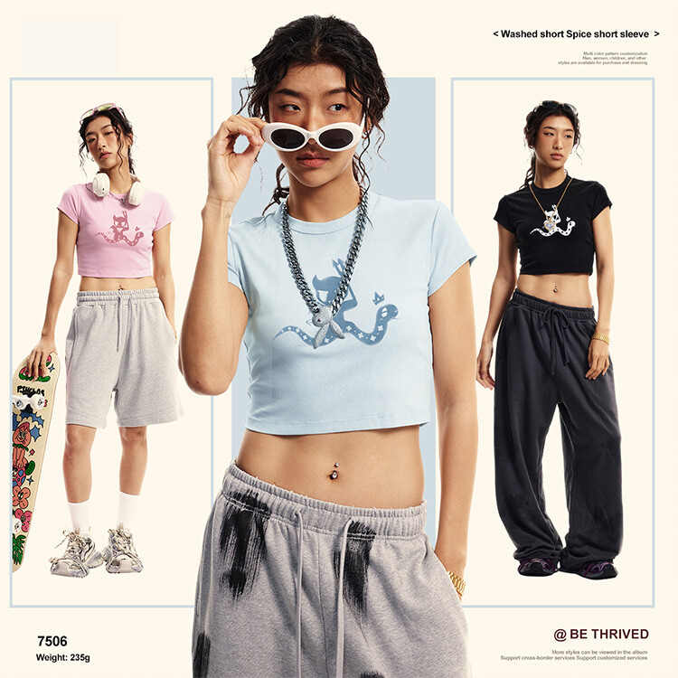 Hot girl short t-shirt customization