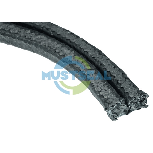 Graphite packing with carbon fiber corners