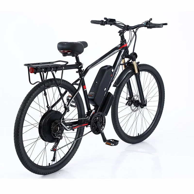 Two Seats 29 Inch Aluminum Alloy Frame E-Bike 48v 13ah 1000w Led Headlamp Mountain Electric Bicycle