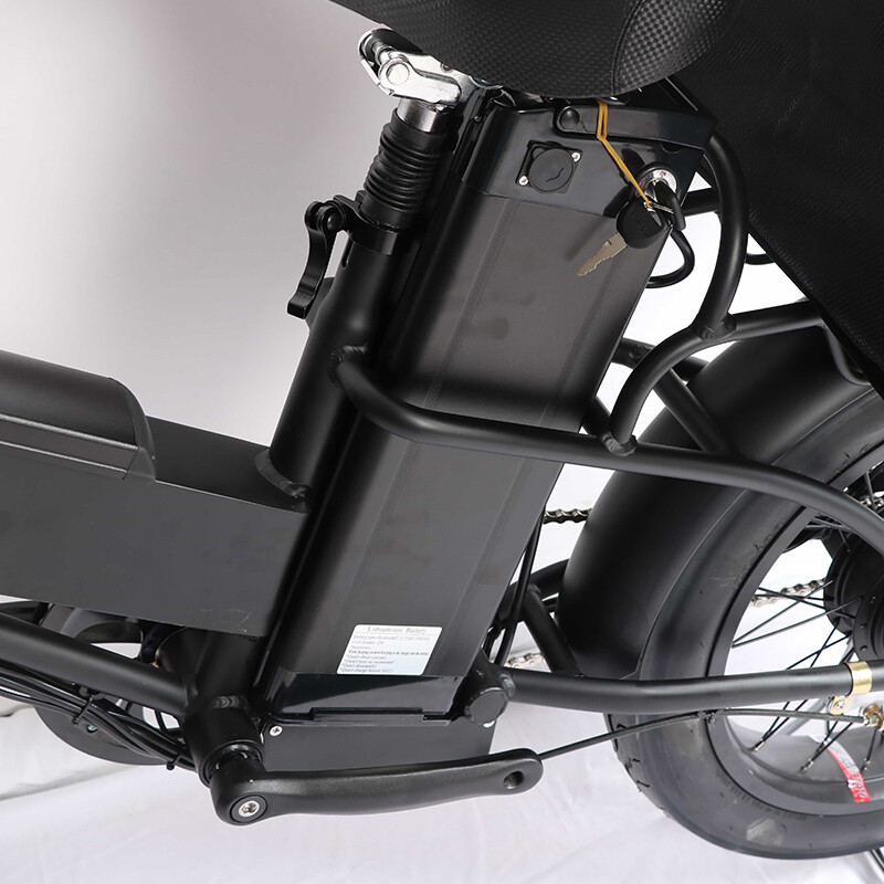 Foldable Double Lithium Battery Mountain Tire Delivery Bicycle