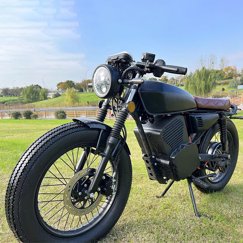 High Speed Electric Motorcycle 8000W 72V 60AH 115km/h for Adults with 17-inch Tires