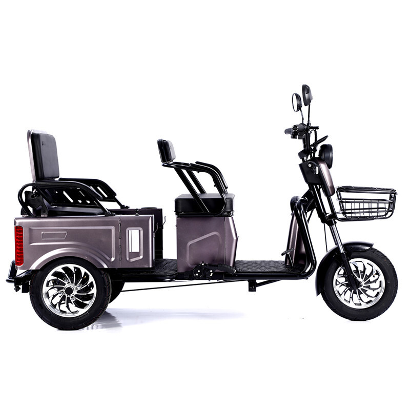 Electric Passenger And Cargo Folding Seat 3 Wheels Scooter