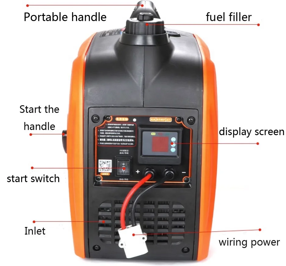 12V 24V Large Capacity Vehicle Gasoline Generator Truck Parking Air Conditioning Variable Gasoline Generator