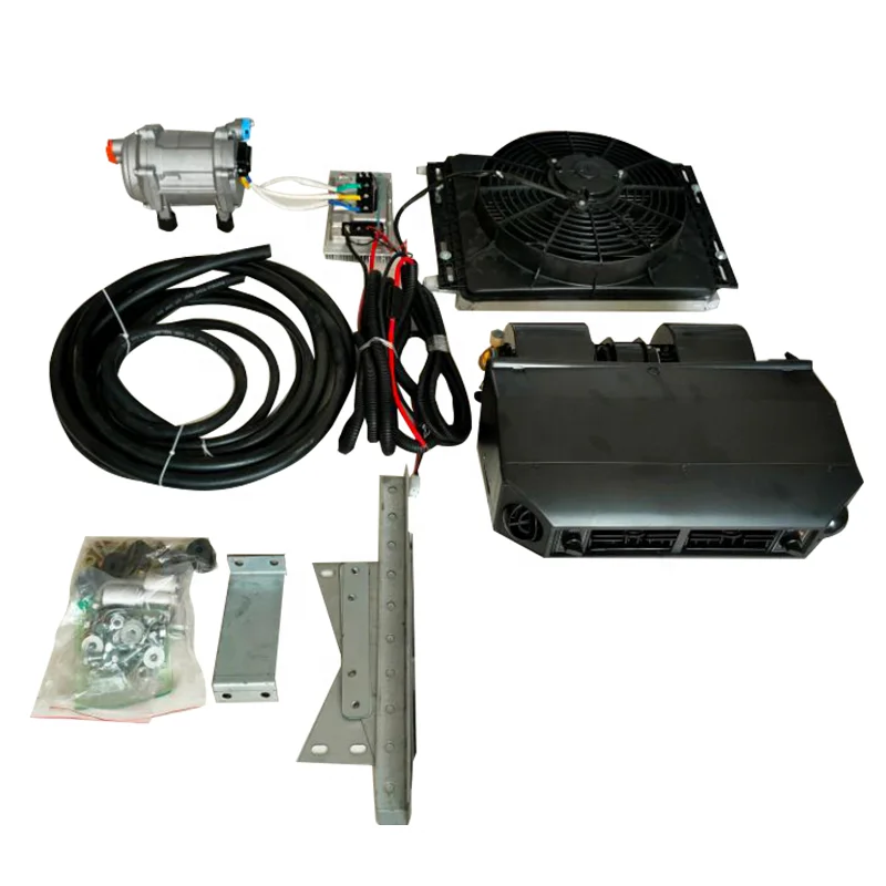 parking cooler Auto Air conditioner systems complete sets 12v  24v  underdah unit cooling evaporator