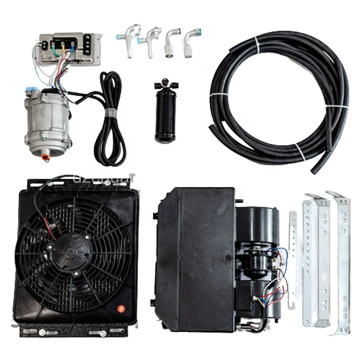 parking cooler Auto Air conditioner systems complete sets 12v  24v  underdah unit cooling evaporator