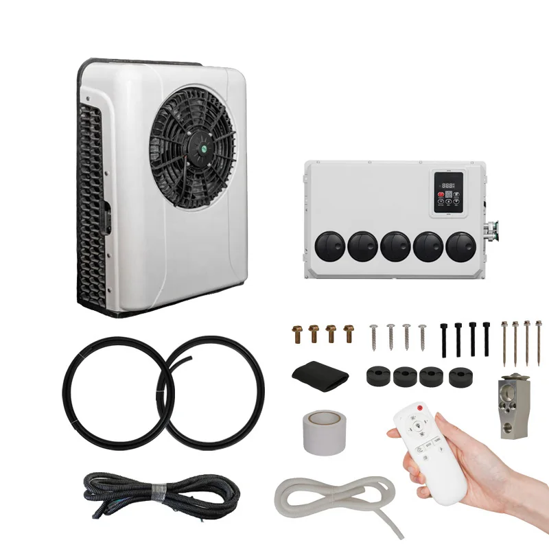 Electric 24v cooler conditioning car cabinet truck parking air conditioner 12v