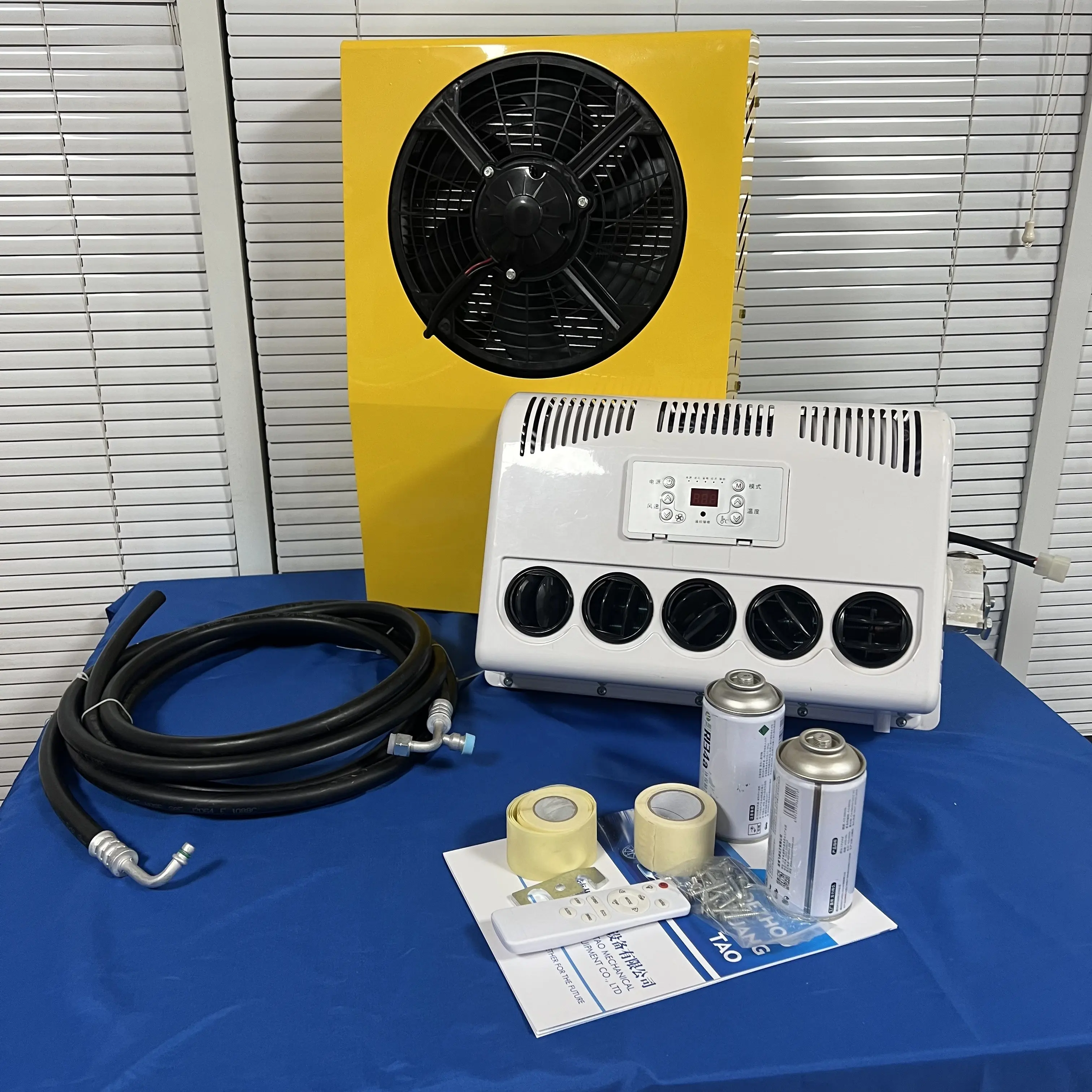 12v 24v electric ev car rv ac air conditioner dc air kit parking cooler