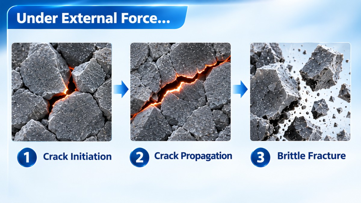 magnet-fracture-process Why Are Neodymium Magnets Brittle? Causes of Cracking and Breakage