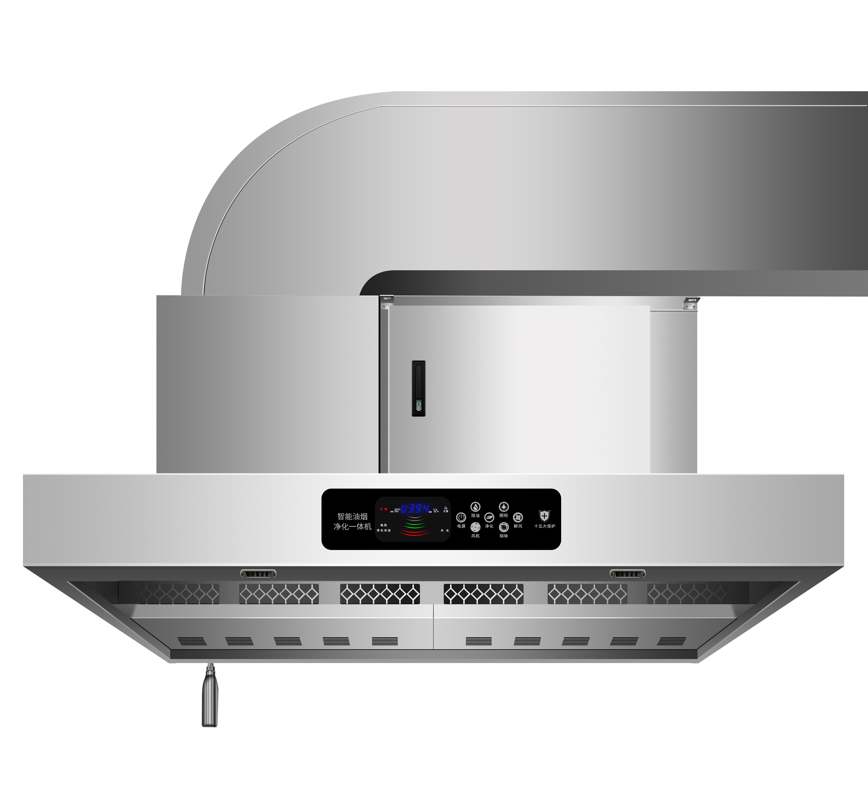 Commercial kitchen full set of oil fume purification all-in-one machine, school unit restaurant catering kitchen oil fume purification equipment