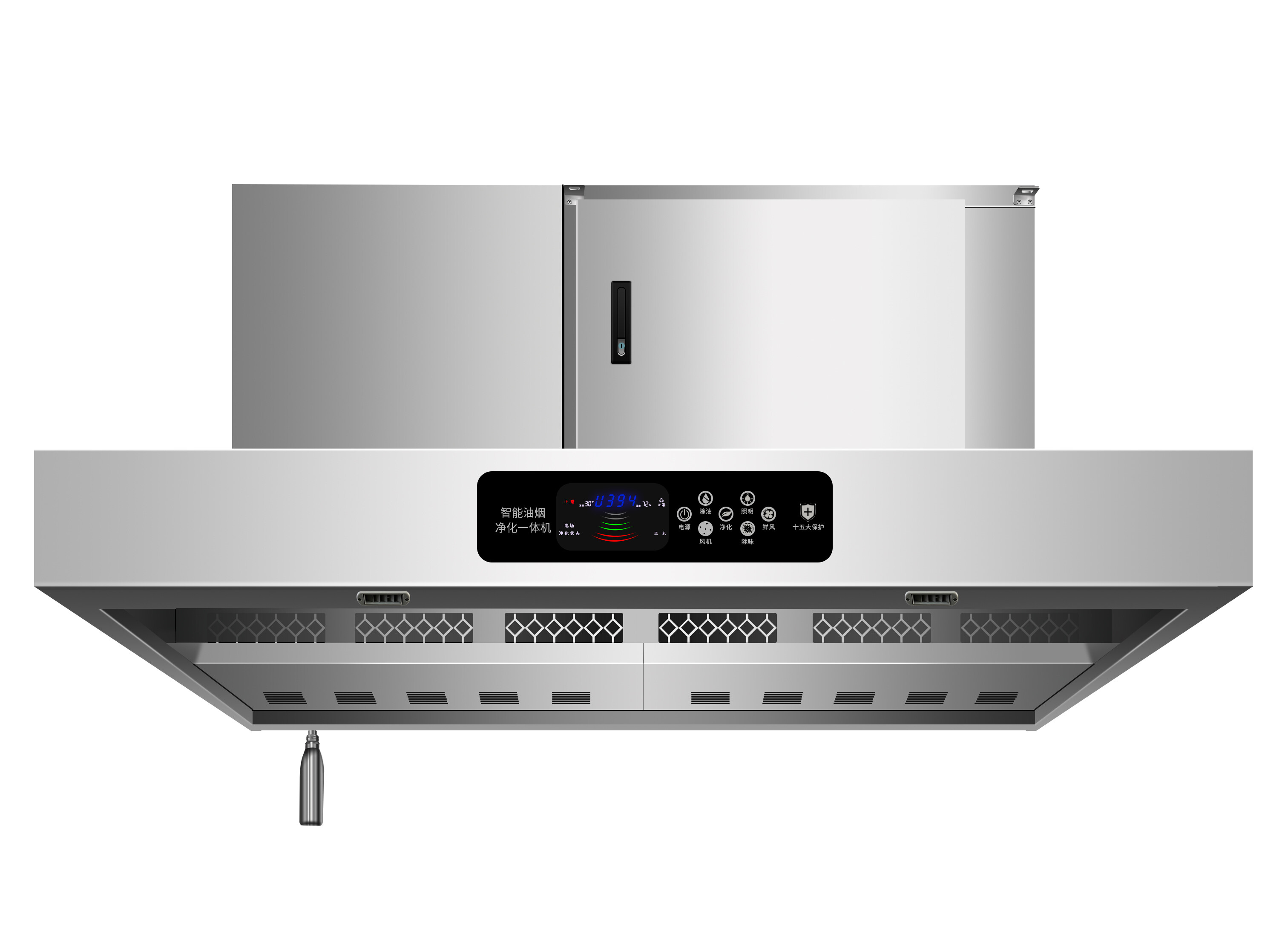 Commercial kitchen full set of oil fume purification all-in-one machine, school unit restaurant catering kitchen oil fume purification equipment