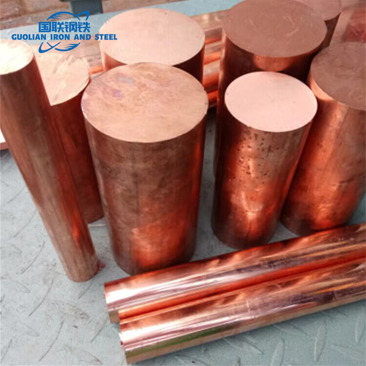 Pure Red Copper Round Rod C1011 C1020 C1100 T2 ETP Copper Bar / Rod