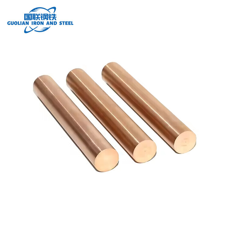 Pure Red Copper Round Rod C1011 C1020 C1100 T2 ETP Copper Bar / Rod