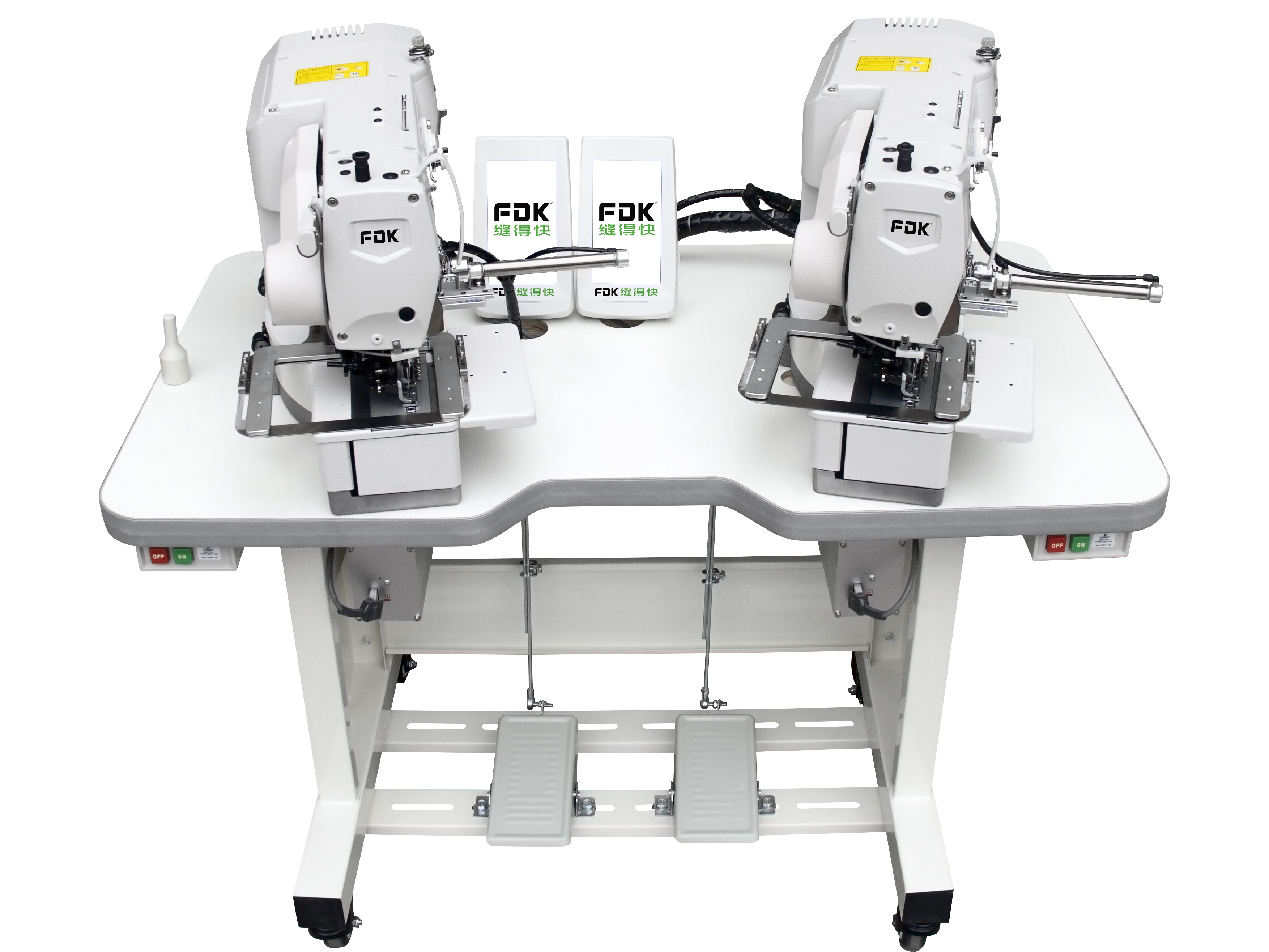 MS-22 TWIN HEAD STRAIGHT BUTTON HOLING MACHINE