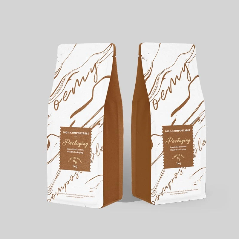 Custom Home Use Biodegradable Coffee Bag Packaging