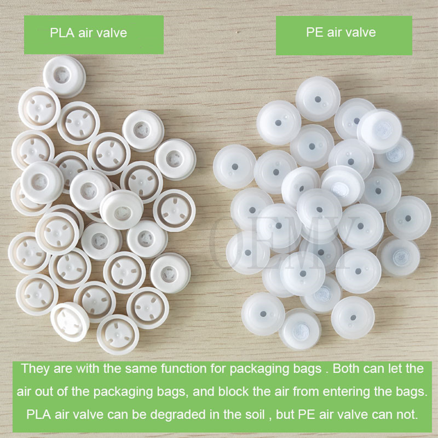 What is the role of the air valve for coffee packaging bags?
