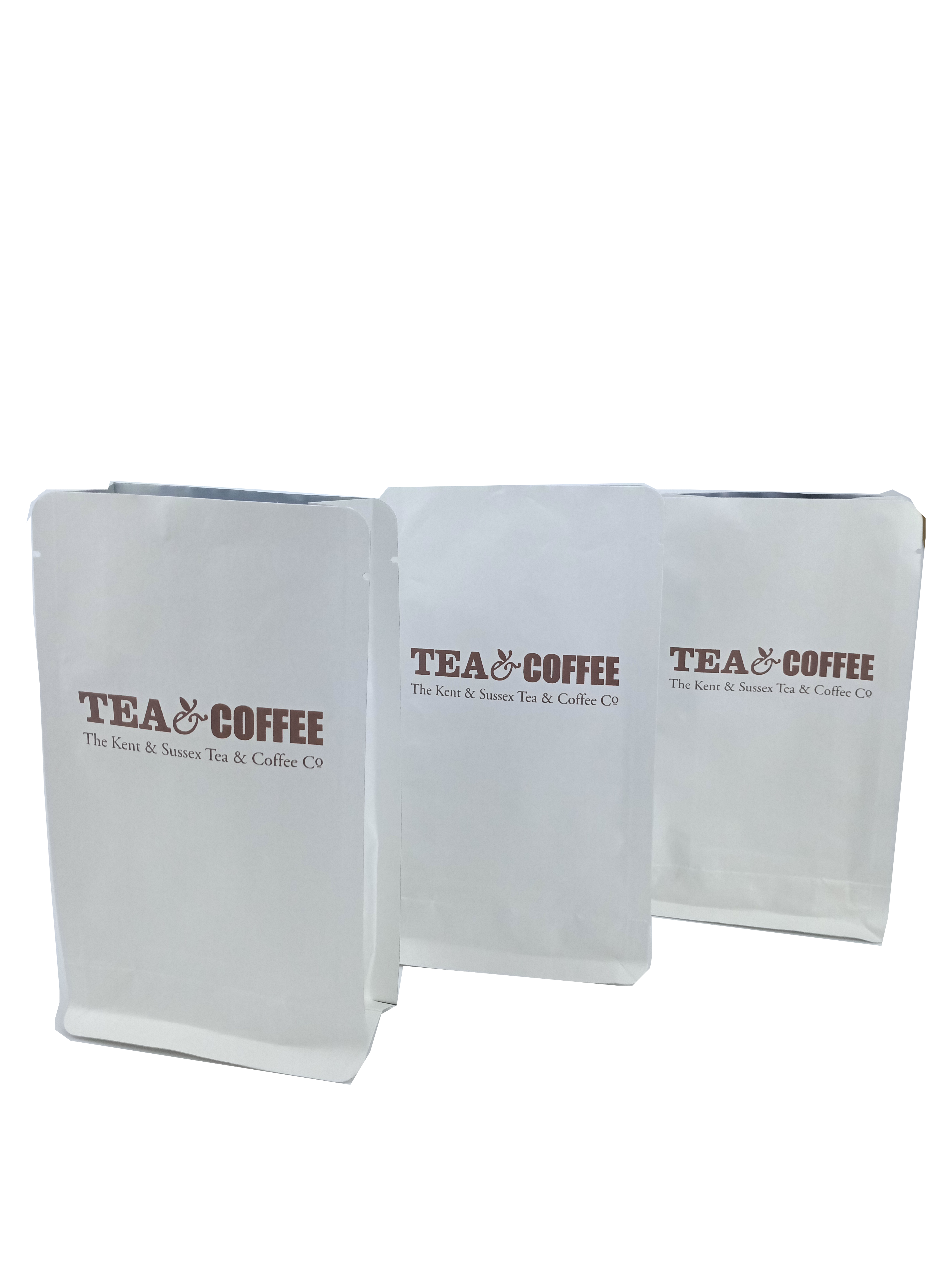 White Kraft Paper Flat Bottom Compostable Coffee Bag